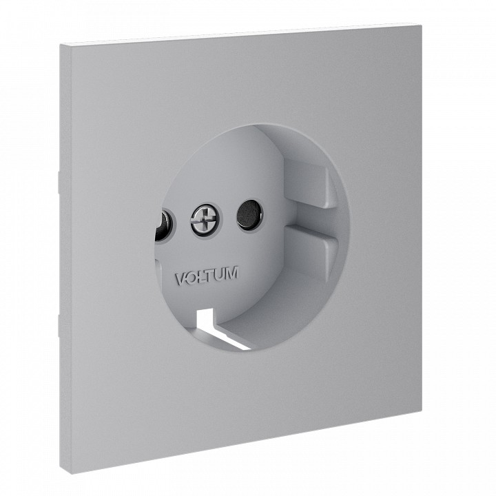 Накладка для розетки с заземлением и со шторками voltum s70 vls000716