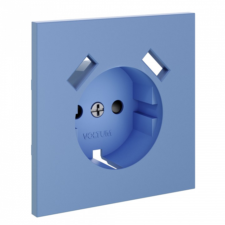 Накладка для розетки с заземлением и со шторками и 2хusb type a voltum s70 vls000915