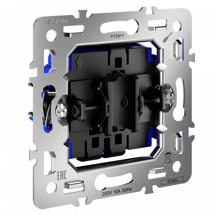 Механизм выключателя проходного одноклавишного voltum s70 vls0103m