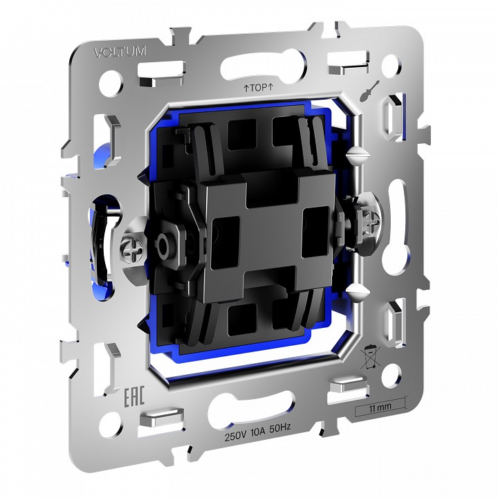 Механизм выключателя перекрестного одноклавишного voltum s70 vls0105m