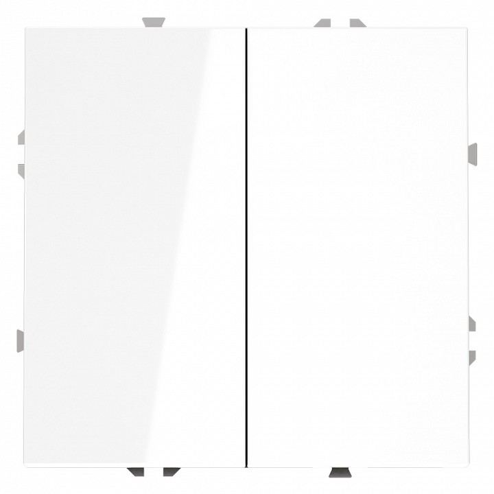 Выключатель двухклавишный без рамки voltum s70 vls020101