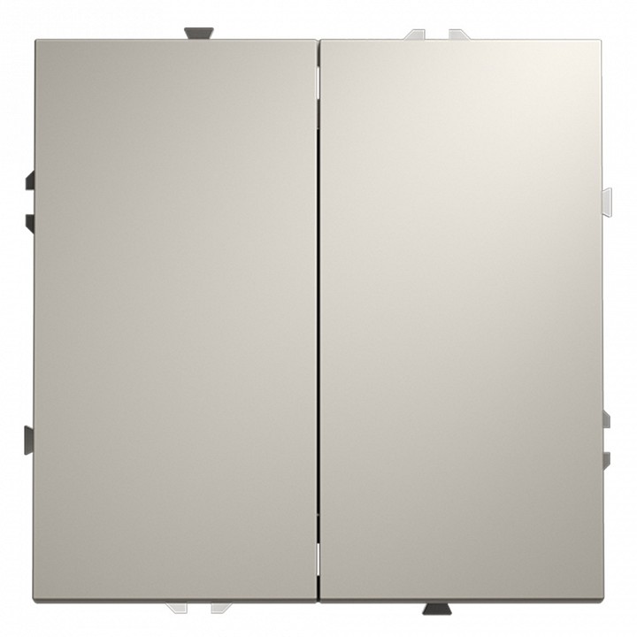 Выключатель двухклавишный без рамки voltum s70 vls020103