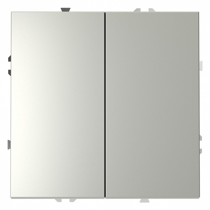 Выключатель двухклавишный без рамки voltum s70 vls020105