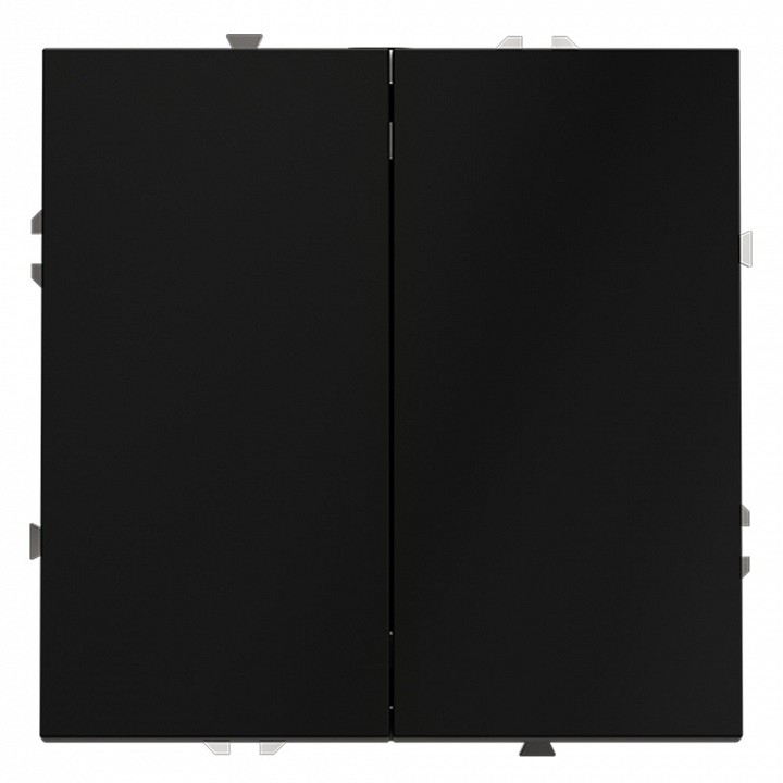 Выключатель двухклавишный без рамки voltum s70 vls020108