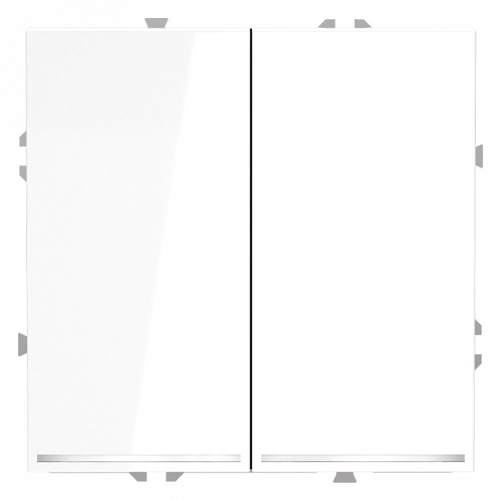 Выключатель двухклавишный с подсветкой без рамки voltum s70 vls020201