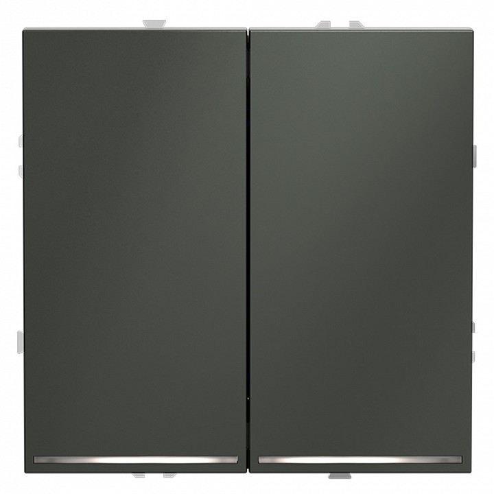 Выключатель двухклавишный с подсветкой без рамки voltum s70 vls020206