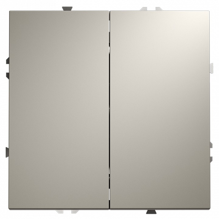 Выключатель проходной двухклавишный без рамки voltum s70 vls020303