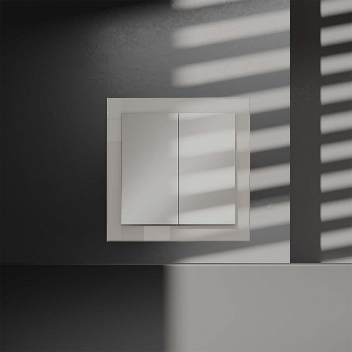 Переключатель перекрестный двухклавишный без рамки voltum s70 vls020503