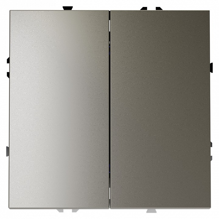 Выключатель двухклавишный без рамки voltum s70 vls020604