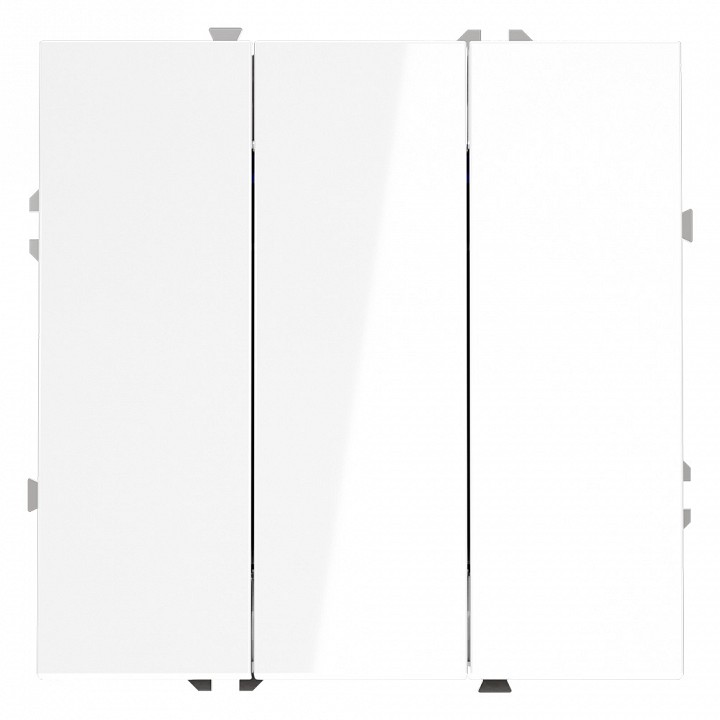 Выключатель трехклавишный без рамки voltum s70 vls030101