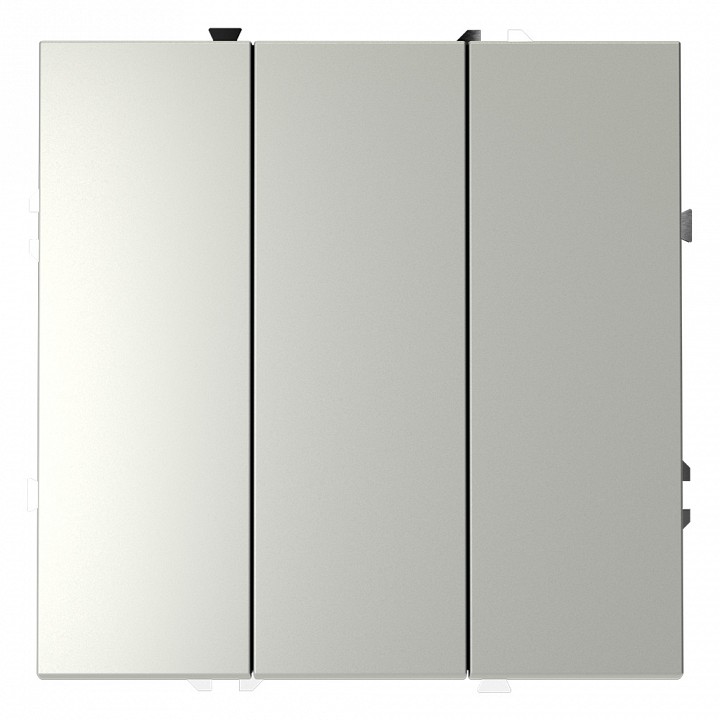 Выключатель трехклавишный без рамки voltum s70 vls030105