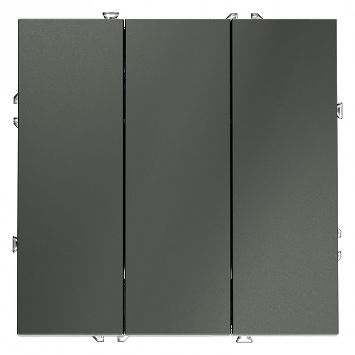 Выключатель трехклавишный без рамки voltum s70 vls030106