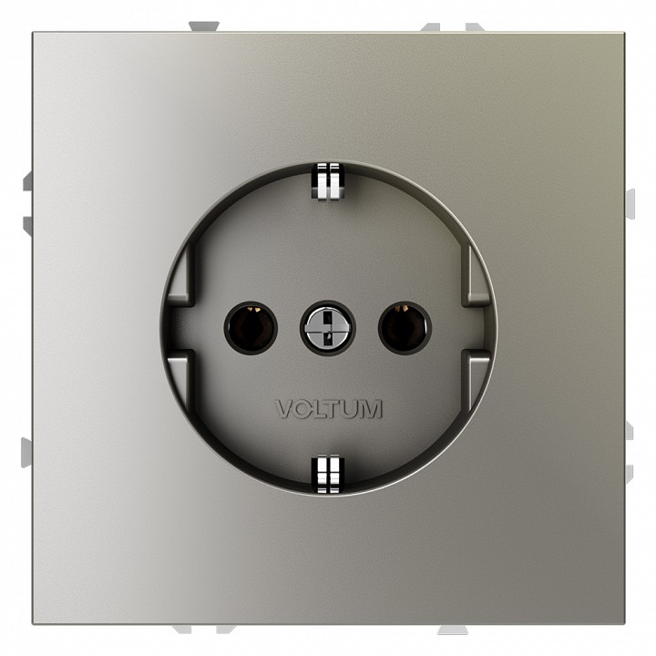 Розетка с заземлением, Без рамки voltum s70 vls040104
