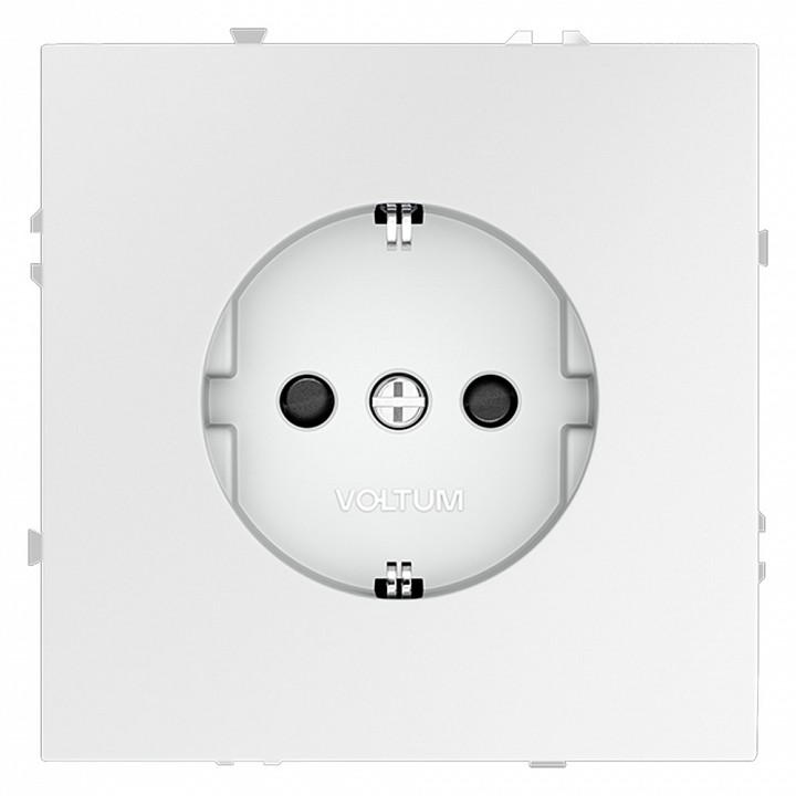 Розетка с заземлением и со шторкой, Без рамки voltum s70 vls040202