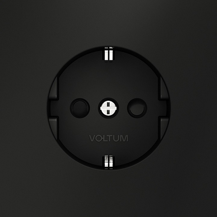 Розетка с заземлением и со шторкой, Без рамки voltum s70 vls040208