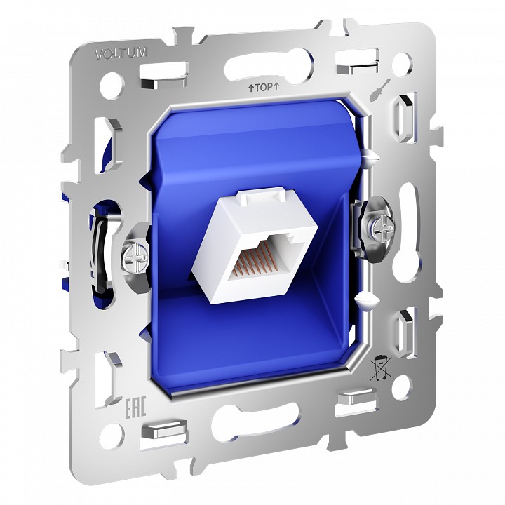 Механизм розетки ethernet rj-45 voltum s70 vls0601m