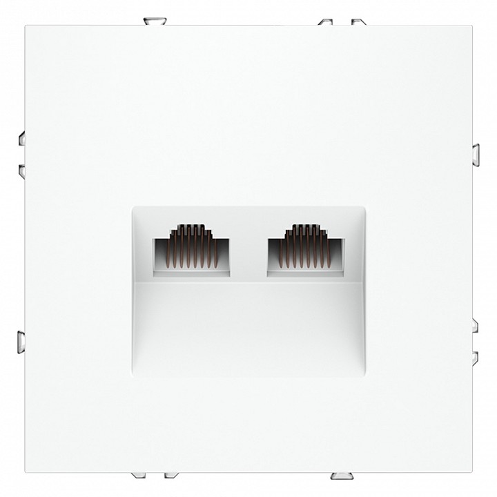 Розетка двойная ethernet rj-45 без рамки voltum s70 vls060202