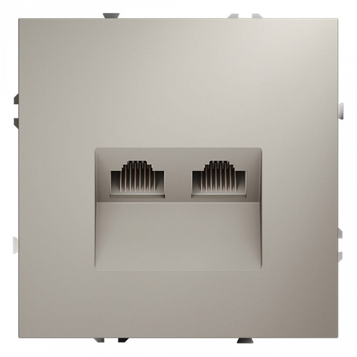 Розетка двойная ethernet rj-45 без рамки voltum s70 vls060203