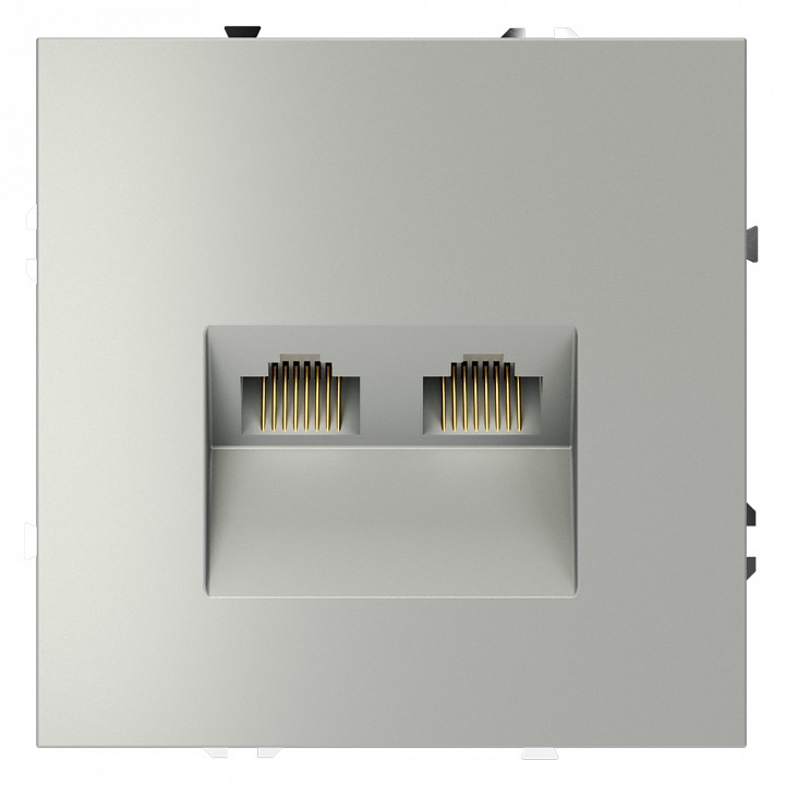 Розетка двойная ethernet rj-45 без рамки voltum s70 vls060205