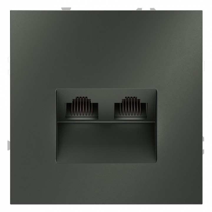 Розетка двойная ethernet rj-45 без рамки voltum s70 vls060206