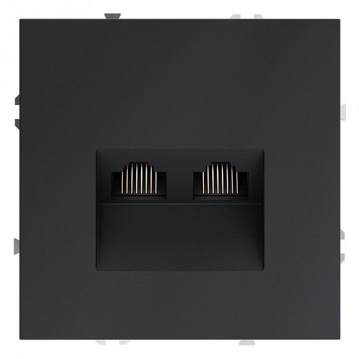 Розетка двойная ethernet rj-45 без рамки voltum s70 vls060207