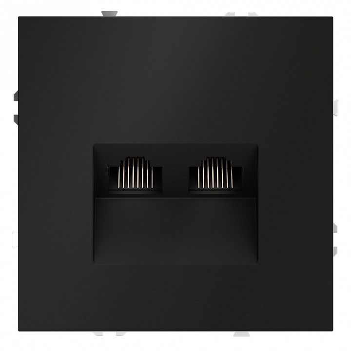 Розетка двойная ethernet rj-45 без рамки voltum s70 vls060208