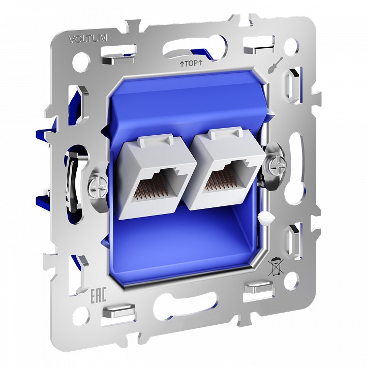 Механизм розетки ethernet rj-45 voltum s70 vls0602m