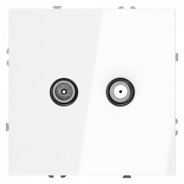 Тв-розетка и sat-розетка оконечная без рамки voltum s70 vls060401