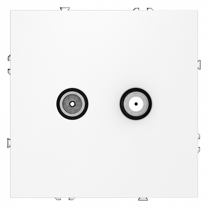 Тв-розетка и sat-розетка оконечная без рамки voltum s70 vls060402