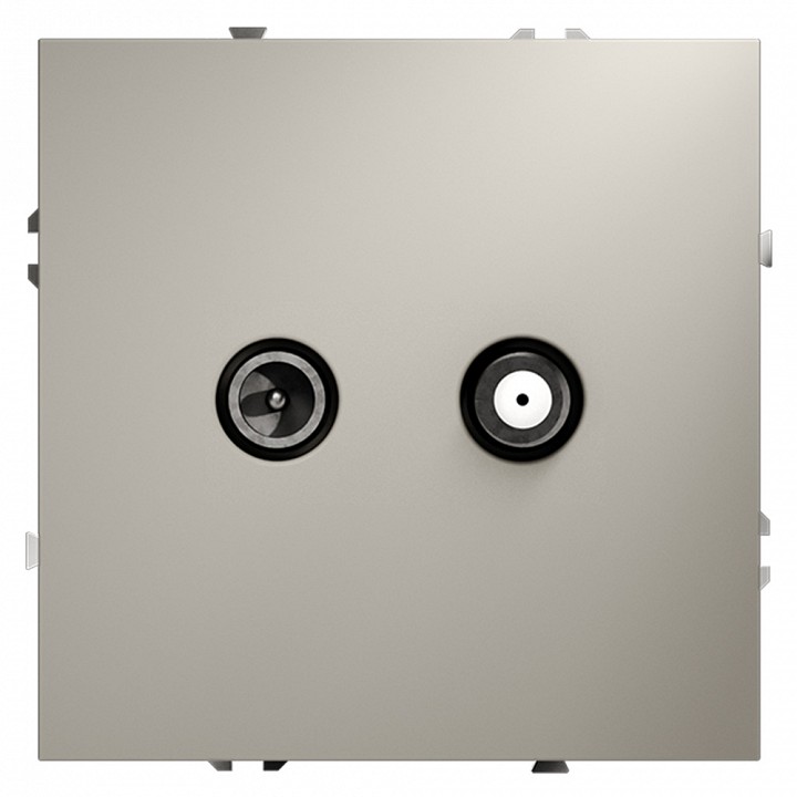 Тв-розетка и sat-розетка оконечная без рамки voltum s70 vls060403