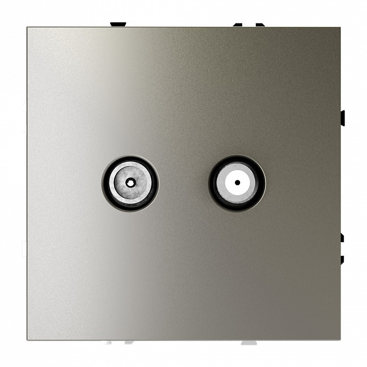 Тв-розетка и sat-розетка оконечная без рамки voltum s70 vls060404