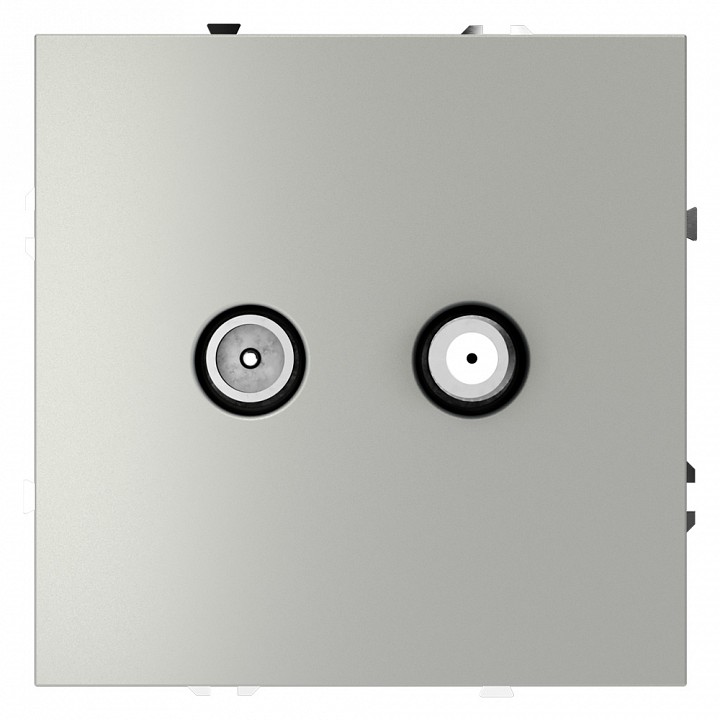 Тв-розетка и sat-розетка оконечная без рамки voltum s70 vls060405