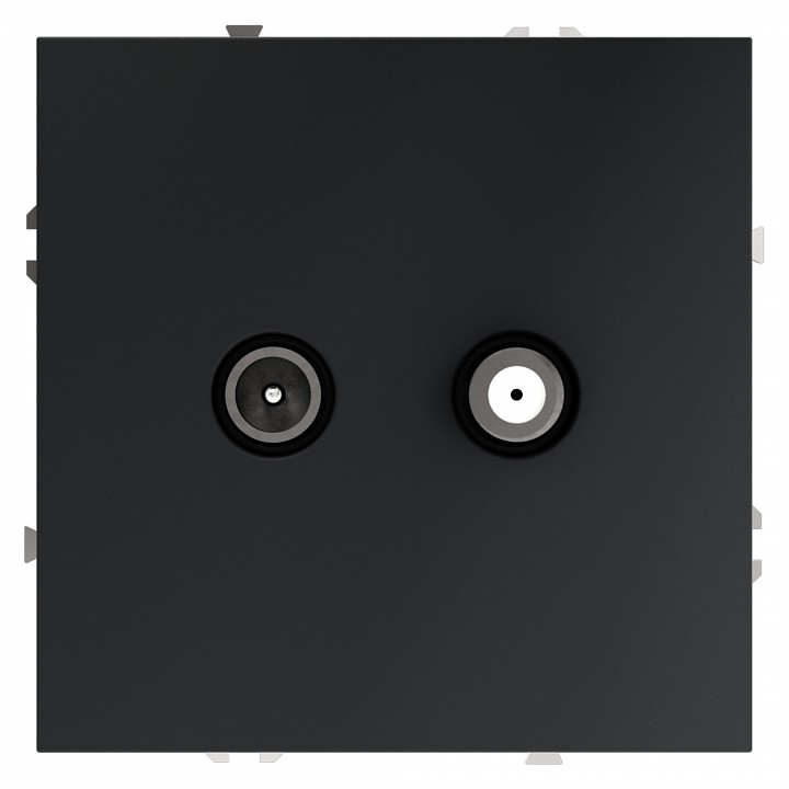 Тв-розетка и sat-розетка оконечная без рамки voltum s70 vls060407