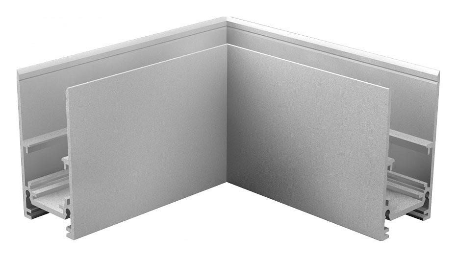 Соединитель угловой l-образный для треков накладных iledex technical vision48/22 corner connect 4822-021-95/95-wh