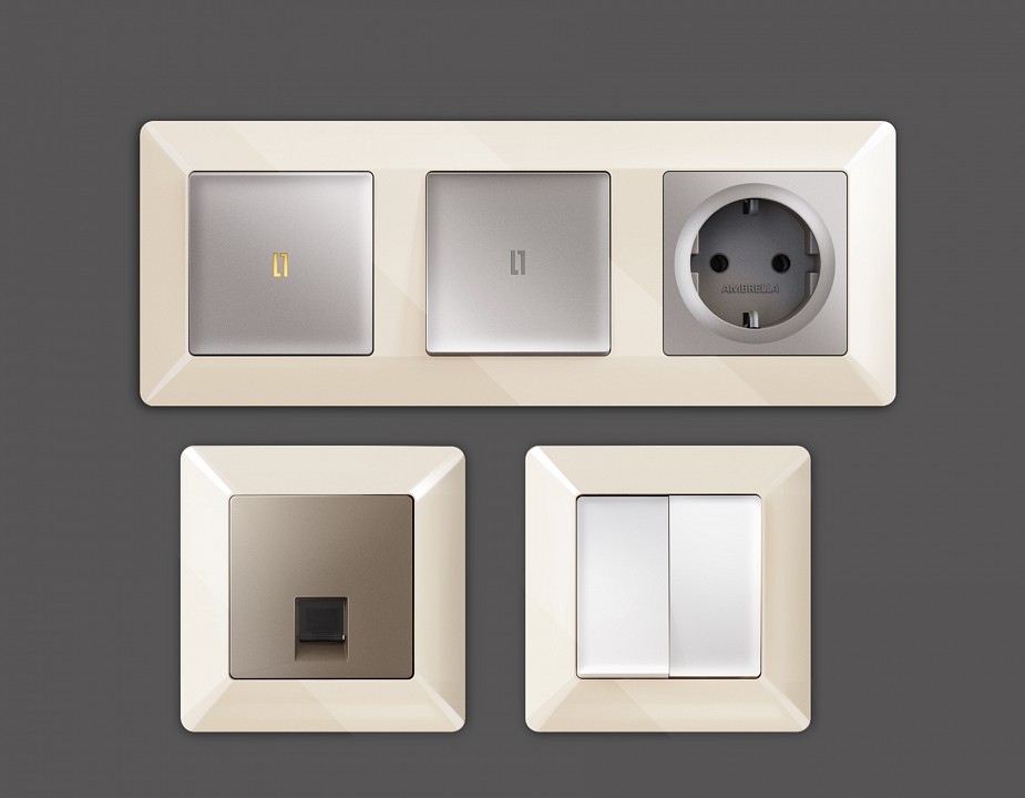 Рамка на 2 поста ambrella volt alfa af110302