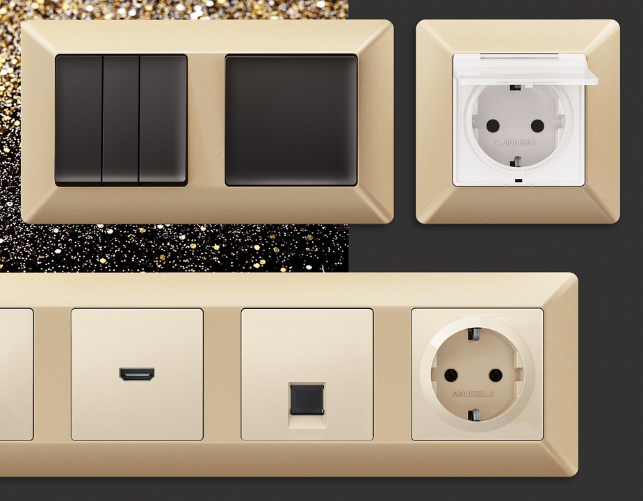 Рамка на 1 пост ambrella volt alfa af110601