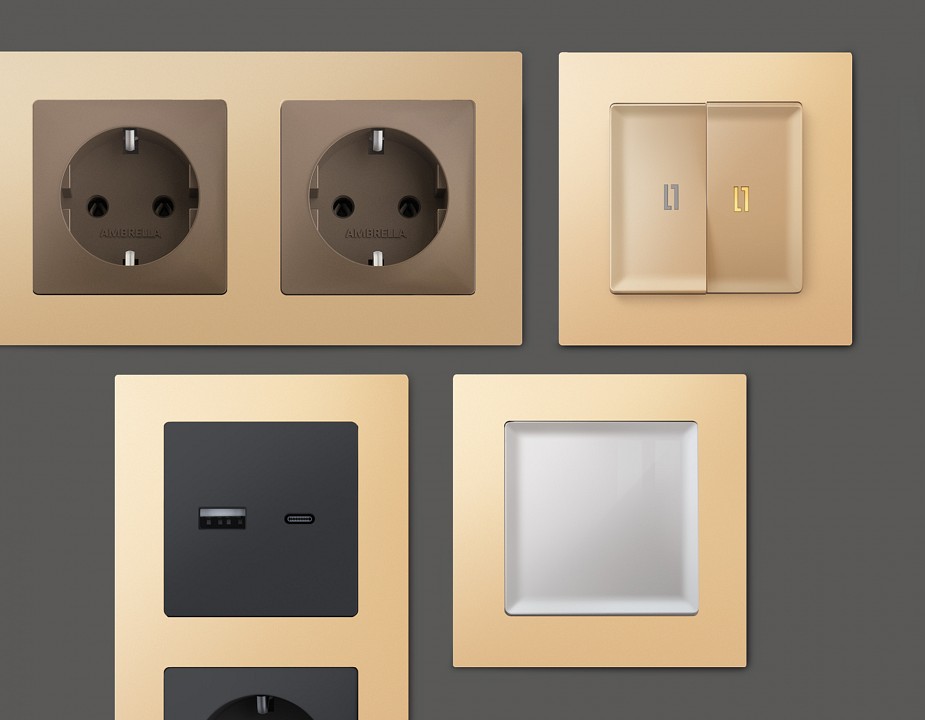 Рамка на 4 поста ambrella volt alfa af220604