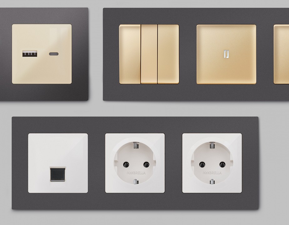 Рамка на 1 пост ambrella volt alfa af220651