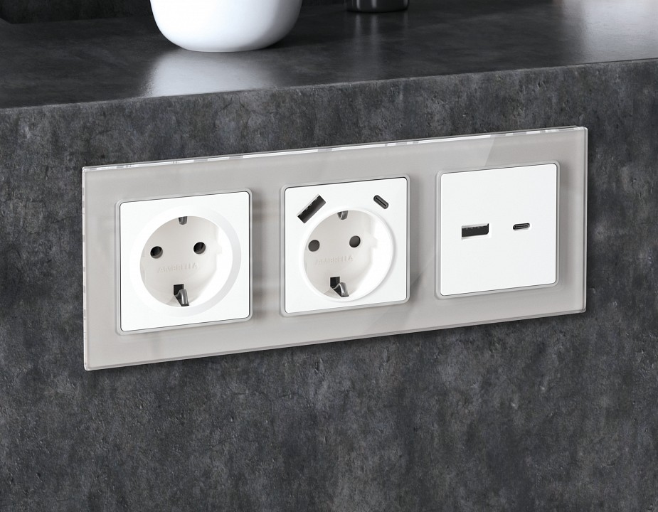 Рамка на 4 поста ambrella volt alfa af330404