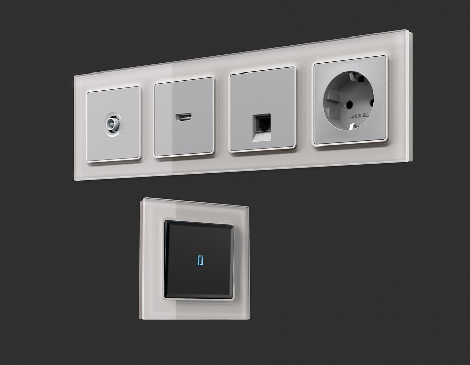 Рамка на 5 постов ambrella volt alfa af330405