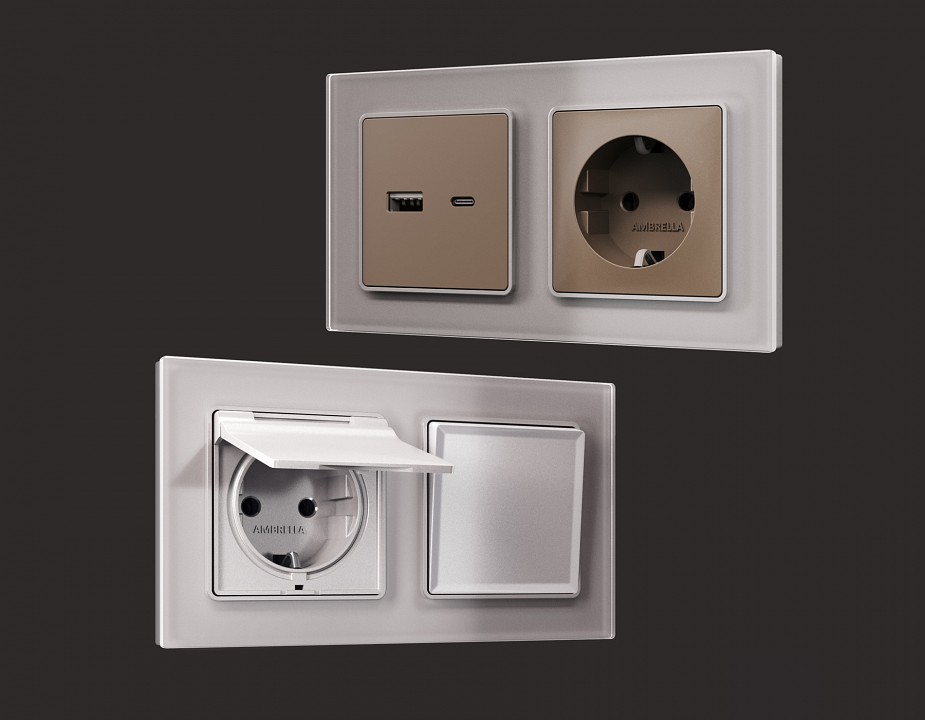 Рамка на 3 поста ambrella volt alfa af330503