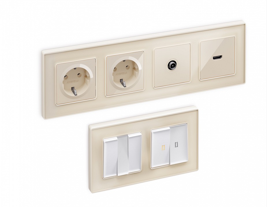 Рамка на 4 поста ambrella volt alfa af580304