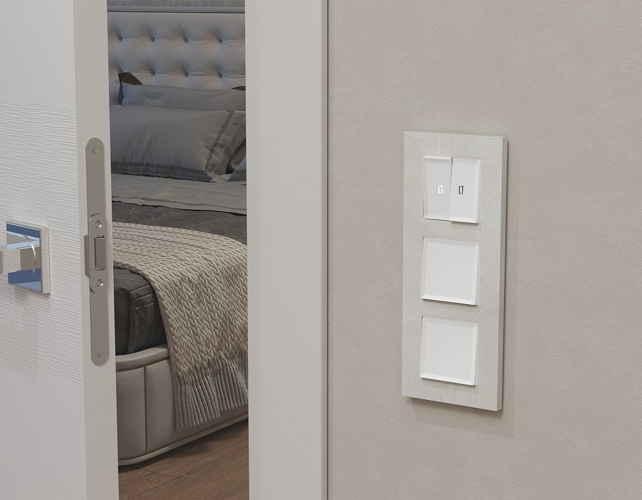 Выключатель двухполюсной самовозвратный без рамки ambrella volt ma ma121050