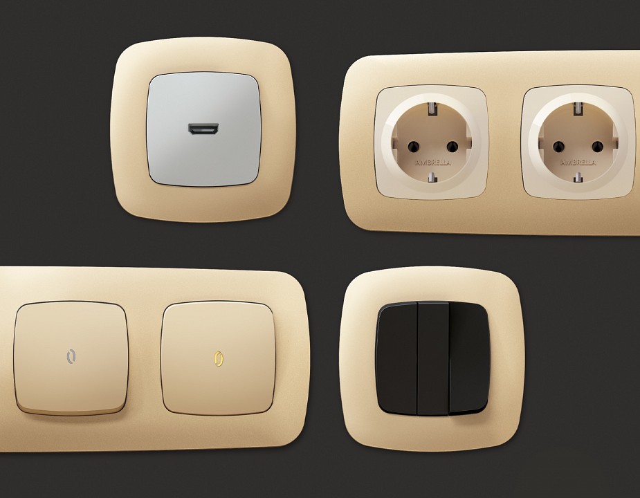 Рамка на 1 пост ambrella volt omega of140601