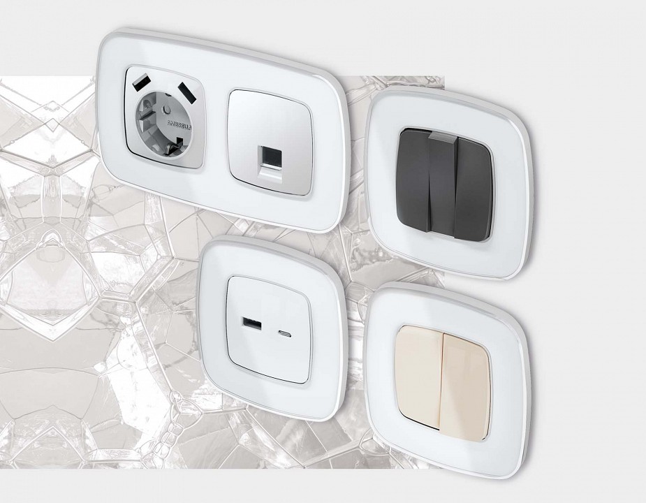 Рамка на 3 поста ambrella volt omega of640133