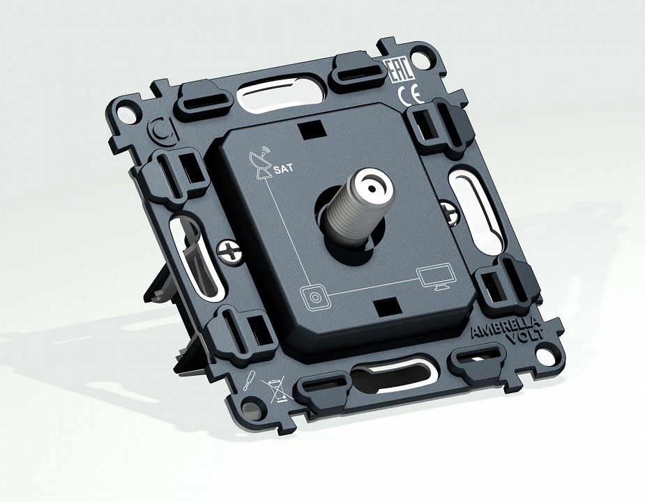 Механизм тв-розетки и sat-розетки ambrella volt quant vm215