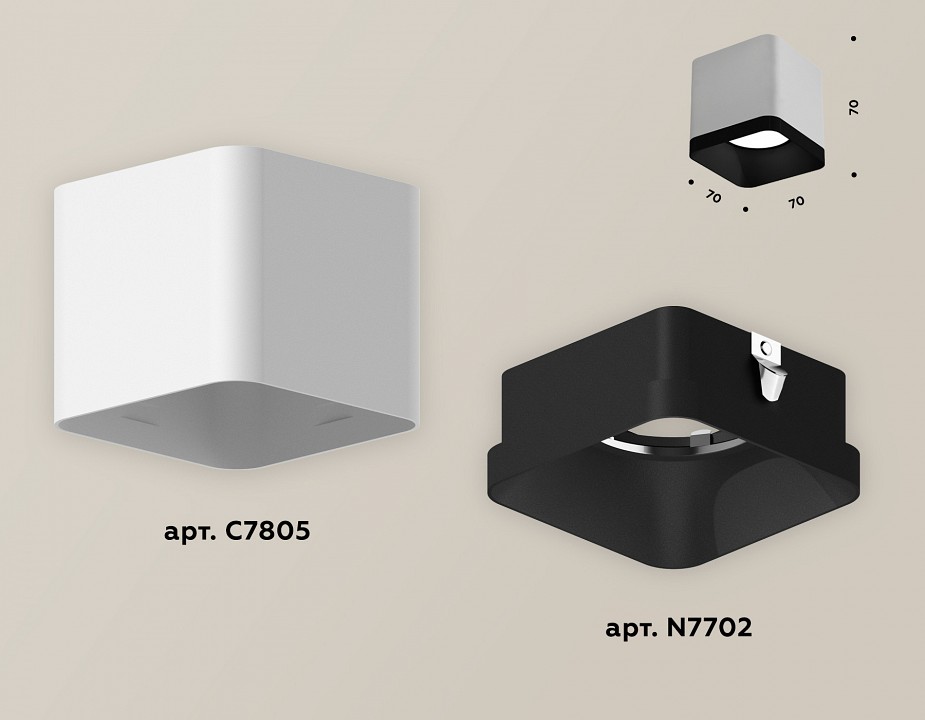 Накладной светильник ambrella light xs780 xs7805002