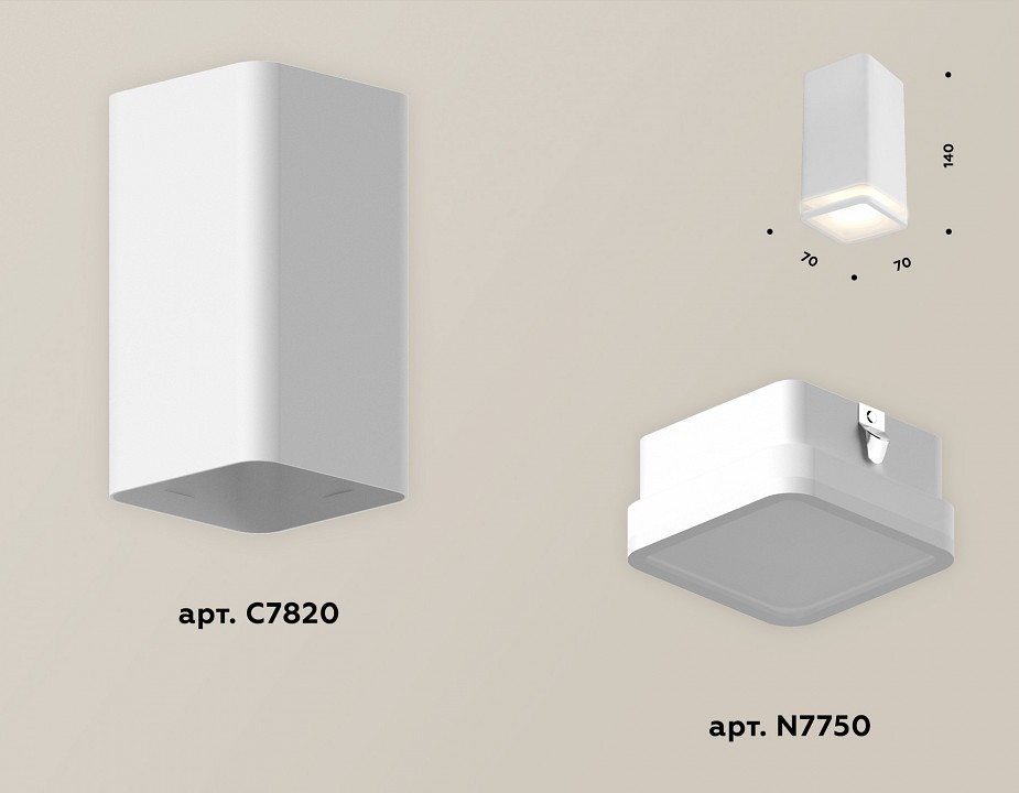 Накладной светильник ambrella light xs xs7820020