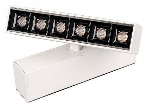 Светильник на штанге arlight mag-laser-fold-45-s160-6w warm3000 (wh, 15 deg, 24v) 026968