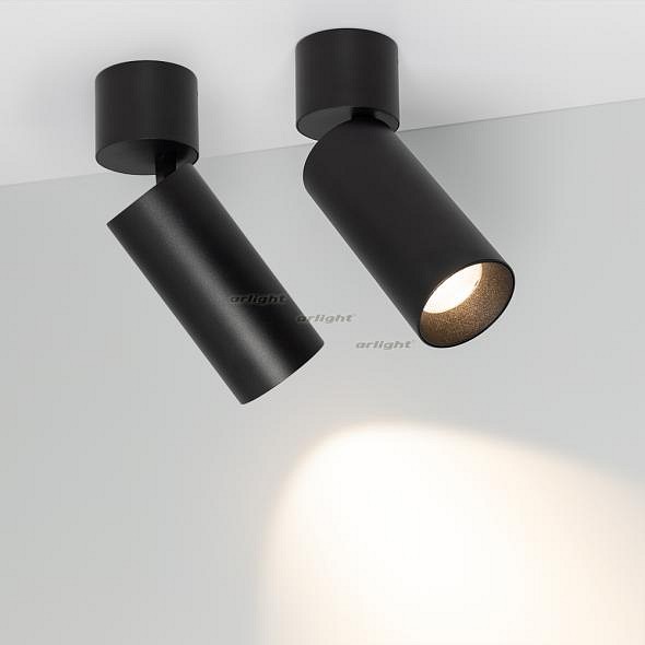 Светильник на штанге arlight sp-polo-surface-flap-r65-8w warm3000 (bk-bk, 40 deg) 027530